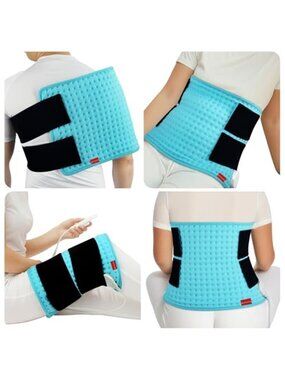 Electric Heating Pad Back Neck Shoulder Pain Relief Moist Dry Heat Therapy